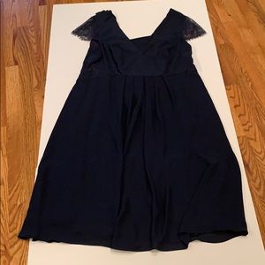 Formal/bridesmaid dress in Navy (lace caps) sz 18